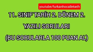 11. Sinif Tari̇h 2. Dönem 2. Yazili - 2022