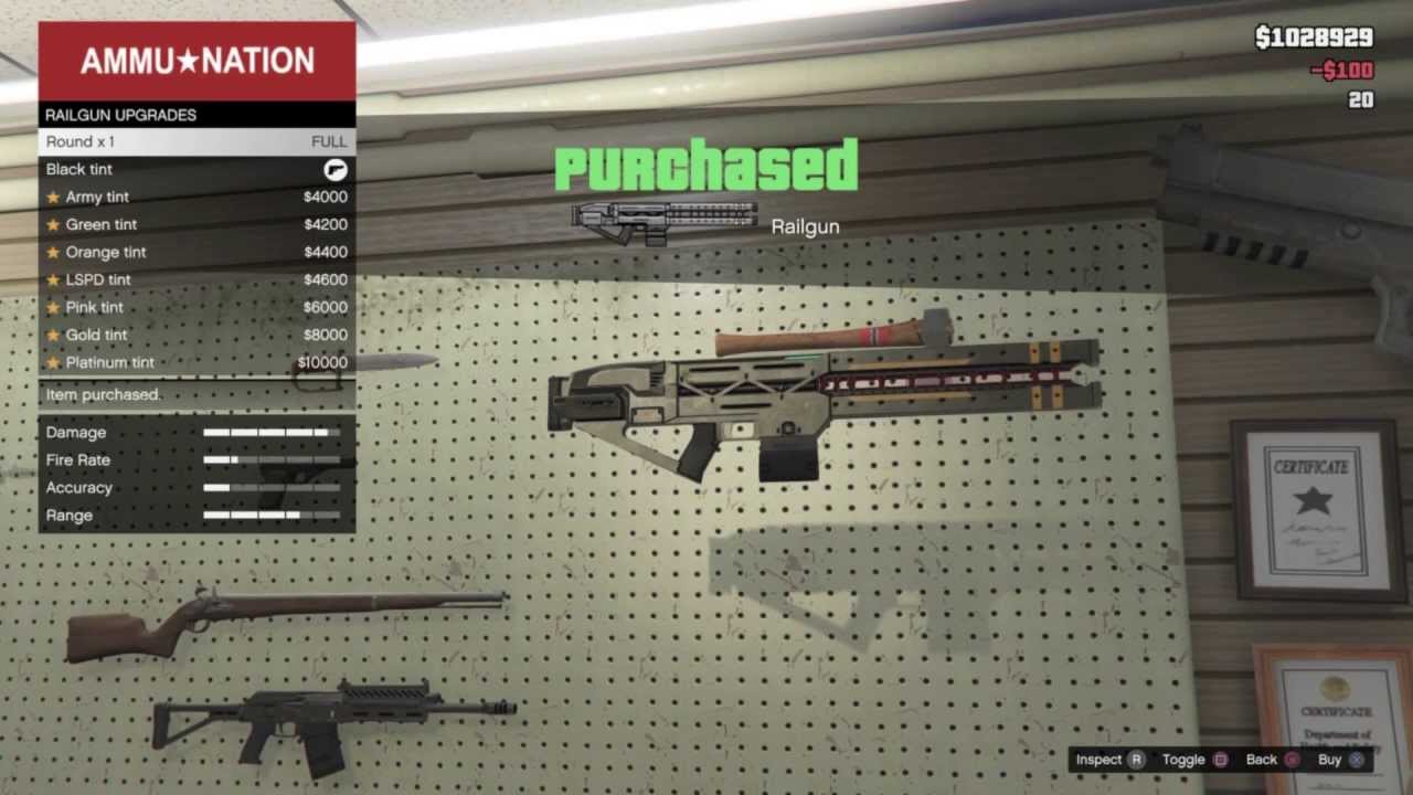 How to Unlock Railgun in GTA V for PS4/Xbox1/Pc YouTube