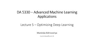 Optimizing Deep Learning