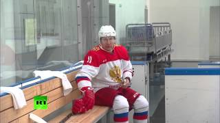 Владимир Путин провел в Сочи тренировку по хоккею