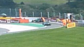 Formula 1 Spa 2014 - Hamilton Almost Hit Lotterer