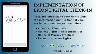 Vdmc - Implementation Of Epion Digital Check-In