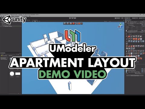 Apartment layout based on CAD Plan - UModeler Demo Reel