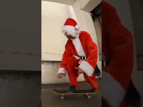 Santa Clause Skateboarding