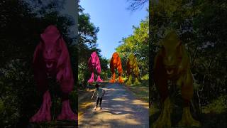 Big Dinosaur Chasing T-Rexe Juric World..