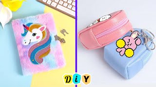 DIY stationery 💜 How to make cute stationery / school supplies /paper craft /han
