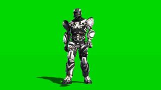 Futuristic Space Soldier - Walk Animation - Green Screen - Free Use