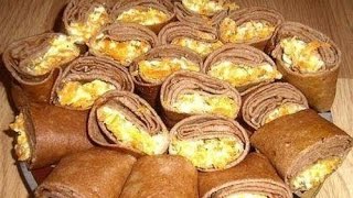 Печёночные блинчики с разными начинками Печёночные блинчики с разными начинками