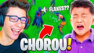ENCONTREI UM INSCRITO E ELE CHOROU!!! Fortnite: Battle Royale