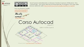 Corso Autocad - Lezione 17 - Le Spline E Le Entità Coprenti