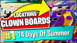 GET A SCORE OF 10 OR MORE ON A CARNIVAL CLOWN BOARD *LOCATIONS* (Fortnite 14 Days of Summer REWARDS)