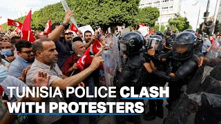 Tunisia Police Clash With Protesters In Second Night Of Protests