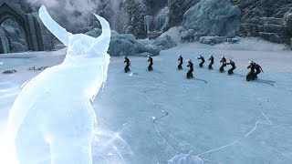 10 Arch Pyromancers Vs Karstaag Skyrim