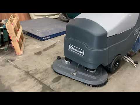Advance 34RST Walk Behind Floor Scrubber Cleaning Floors
