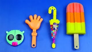 Learn Colors and Learn Sizes with Umbrella Candy for Children, Five Finger Toy Baby Ice Cream Toy
