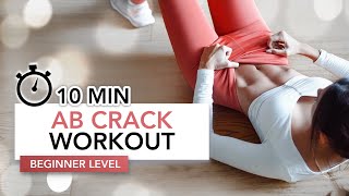 10 MIN BEGINNER AB CRACK WORKOUT (With Breaks) | Get 11 Line Abs Fast | Eylem Ab