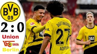 Borussia Dortmund 2-0 Union Berlin HIGHLIGHTS | bvb vs  Union Berlin 2-0 HIGHLIG