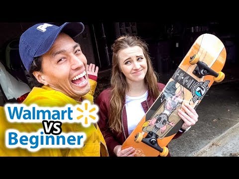 BEGINNER SKATER VS WALMART BOARD!! | *Can Beginners Tell the Difference?!*