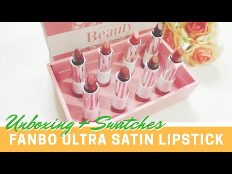 Unboxing + Swatch Fanbo Cosmetics Ultra Satin Lipstick | Lipstick Lokal | Mels Playroom - YouTube