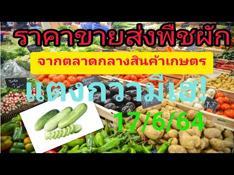 ราคาผักวันนี้,17/6/64,ราคาขายส่งผัก,รายงานราคาจากตลาดกลางสินค้าเกษตร .จ ราชบุรี
