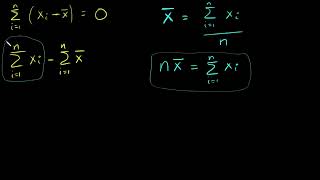 Proof that the Sum of (xi - xbar) = 0