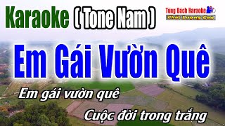 Em Gái Vườn Quê Karaoke Tone Nam - Beat Chuẩn 2022 Nhạc Sống Tùng Bách