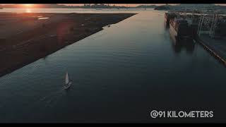 Sailing on the Oakland Estuary (DJI Phantom)