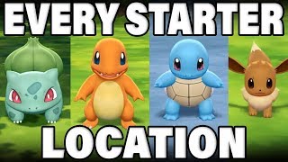 Where To CATCH All Kanto Starter Pokemon In Pokemon Let's Go!