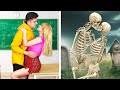 HIGH SCHOOL RELATIONSHIPS 1 MONTH VS 1 YEAR || How to Survive School First Romance by 123 GO! SCHOOL