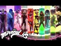 MIRACULOUS | 💫 ALL TRANSFORMATIONS - Season 1 to 3 🐞 | Tales of Ladybug and Cat Noir