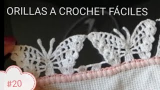 Orillas A Crochet De Mariposas Fáciles Y Bonitas