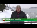 2017-01-19 Partot ért a Dunán megrekedt jégtörő