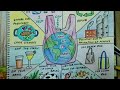 World environment day 2018 drawing/poster || Say no to plastics drawing/poster for children