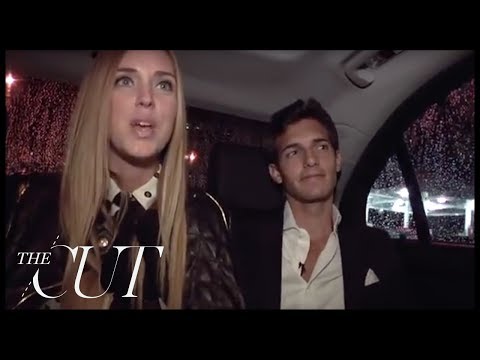 Back of the Benz: Chiara Ferragni and Riccardo Pozzoli at New York Fashion Week Spring 2013