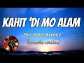 KAHIT 'DI MO ALAM - DECEMBER AVENUE (karaoke version)