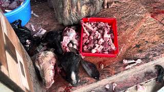 Excellent Goat Head Cutting Full Video Mutton Cutting Video