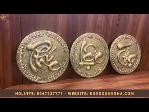 Tranh Phúc lộc Thọ Bằng Đồng Treo Phòng Khách Cực Đẹp | Đồ Đồng Dung Quang Hà™