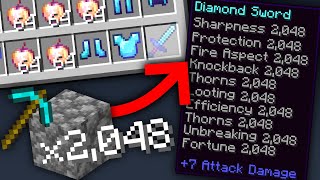Minecraft Uhc But Every Block You Break, You Get An Enchantment.