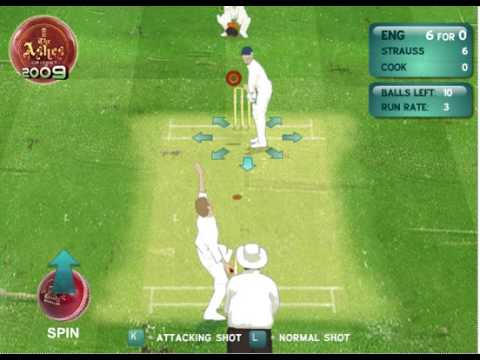 cricket games online. The Ashes Cricket 2009 game at