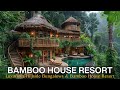 Tropical Retreat: Luxurious Hillside Bungalows & Bamboo House Resort Amidst Natural Beauty Landscape