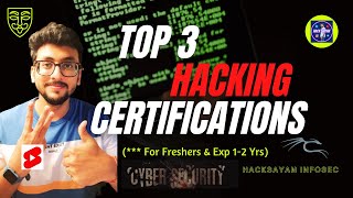 Top 3 Best Entry Level Cyber Security Certifications #Shorts #trending #hacking