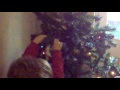 Putting the decorations on the Christmas tree 2010