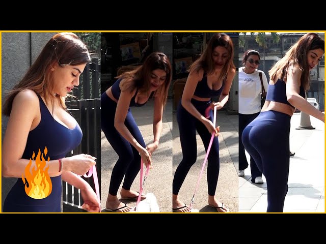 Nikki Tamboli Expose Her $exy Figure In Tight Revealing Outfit With Her Pets | - YouTube