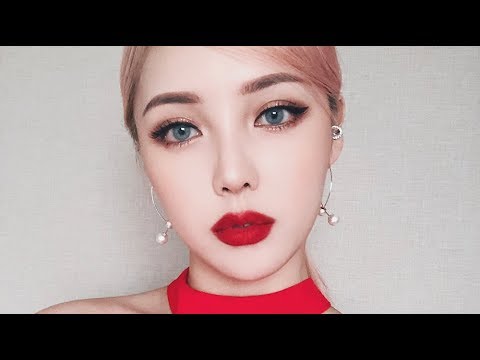 BOLD RED LIP MAKEUPð(With subs) ë³¼ë ë ë ë¦½ ë©ì´í¬ì - YouTube