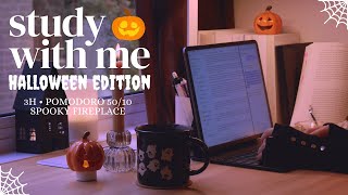Study With Me Halloween Edition Spooky Fireplace Sounds Pomodoro 5010