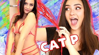 🤯 WHY WEAR ANYTHING?! 🚿 Strappy lingerie try on!