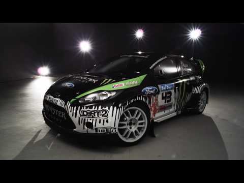 Ken Block's Ford Fiesta under the spotlight and the Monster World Rally