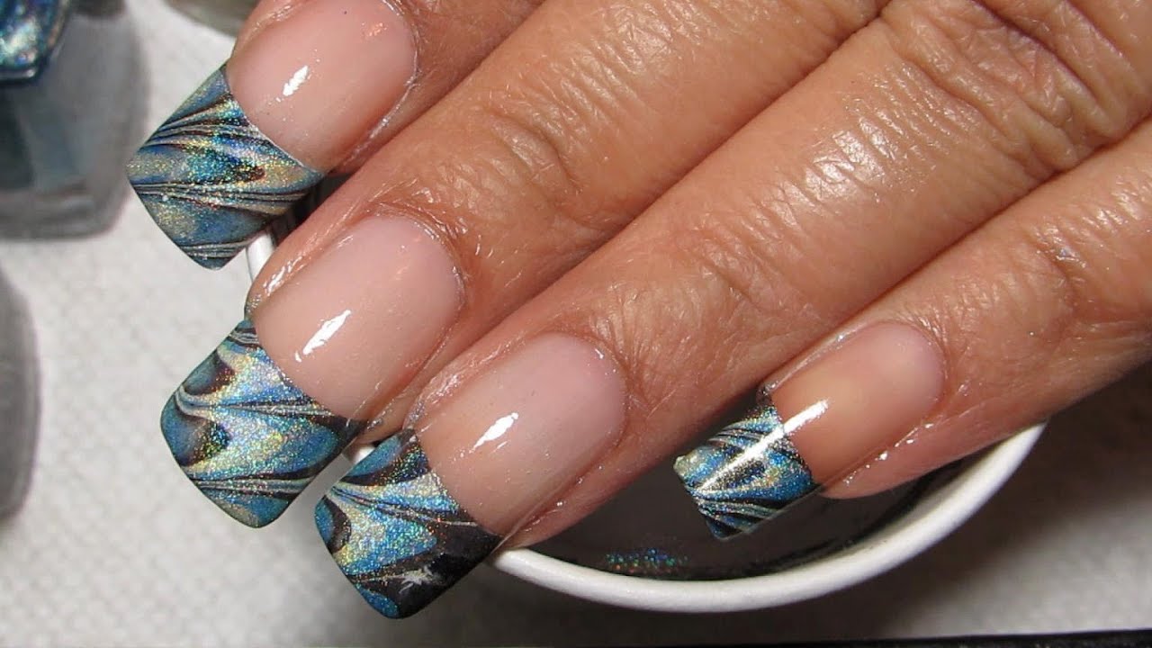 7. Fun and Colorful Water Marble Nail Art Tutorial - wide 5