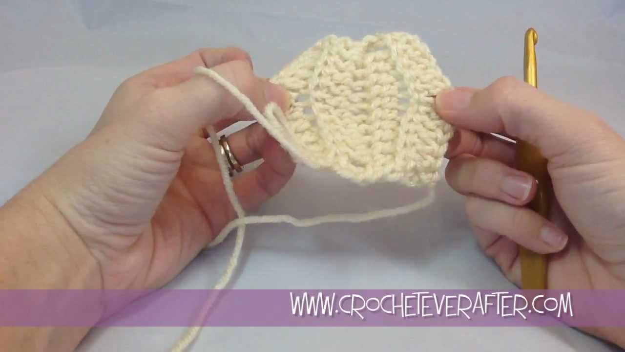 Double Crochet Tutorial #9: DC in the Back Loop Only - YouTube