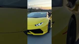 Yellow Lamborghini & Truck Driver